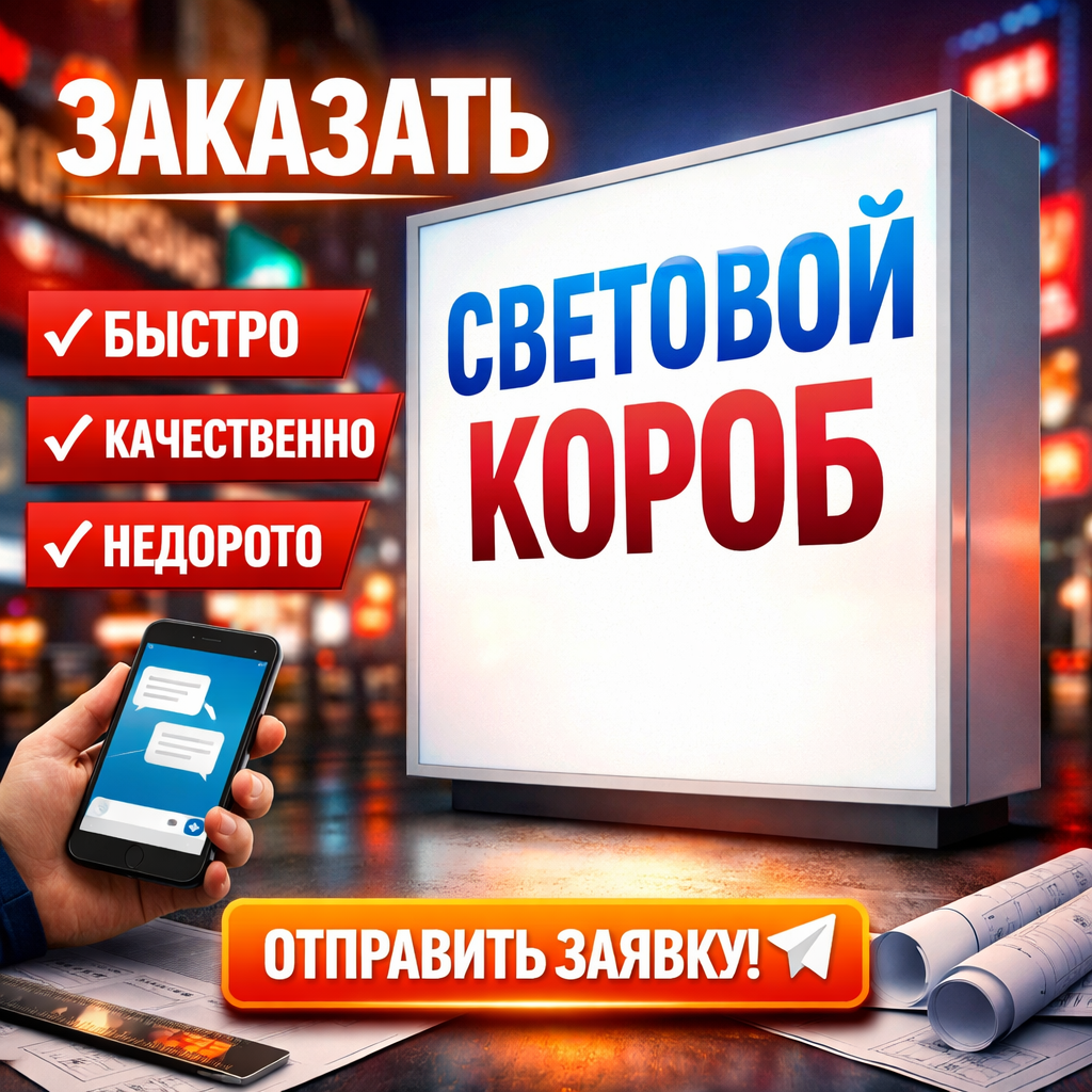 Объемный световой короб в Ялте