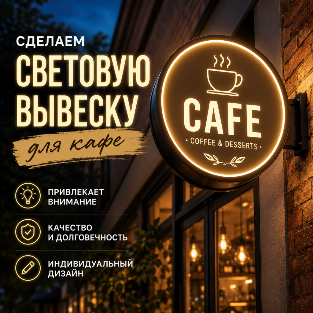 Сделать световую вывеску