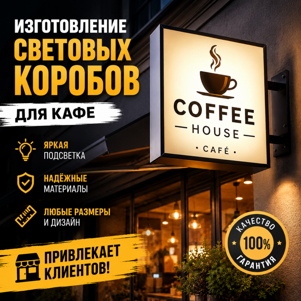 изготовление вывесок световые короба