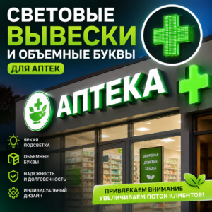 Световые вывески и объемные буквы