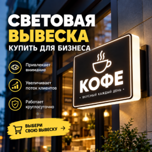 Световая вывеска купить