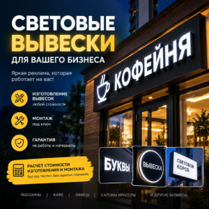 Световые вывески стоимость